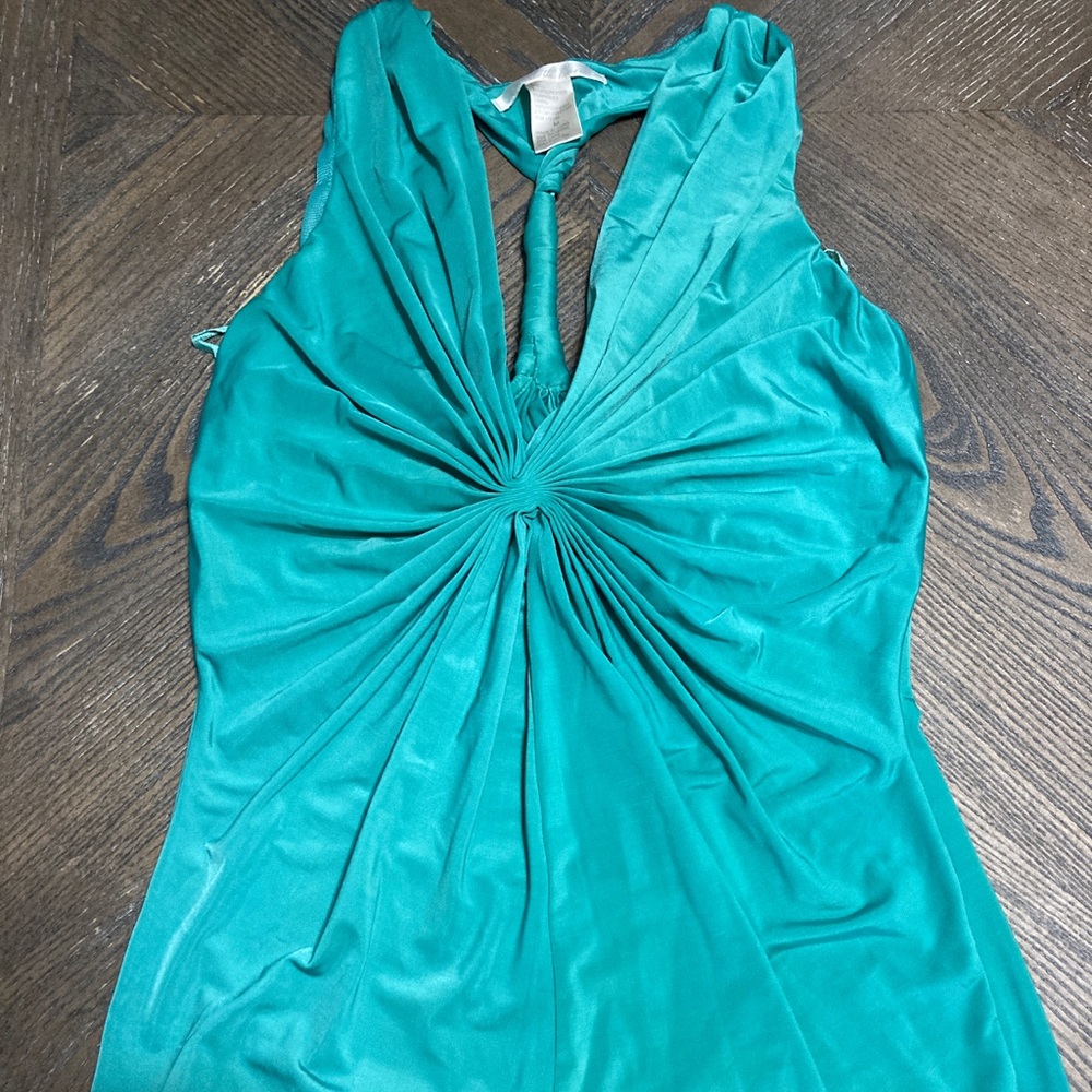 Charlotte Russe turquoise dress tank, medium